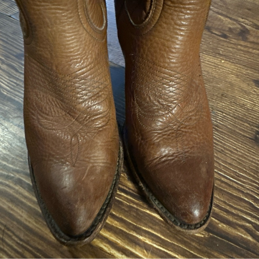 Frye Cowboy Boots Women Size 8.5 Brown Leather Heeled 8.5B - Picture 7 of 8